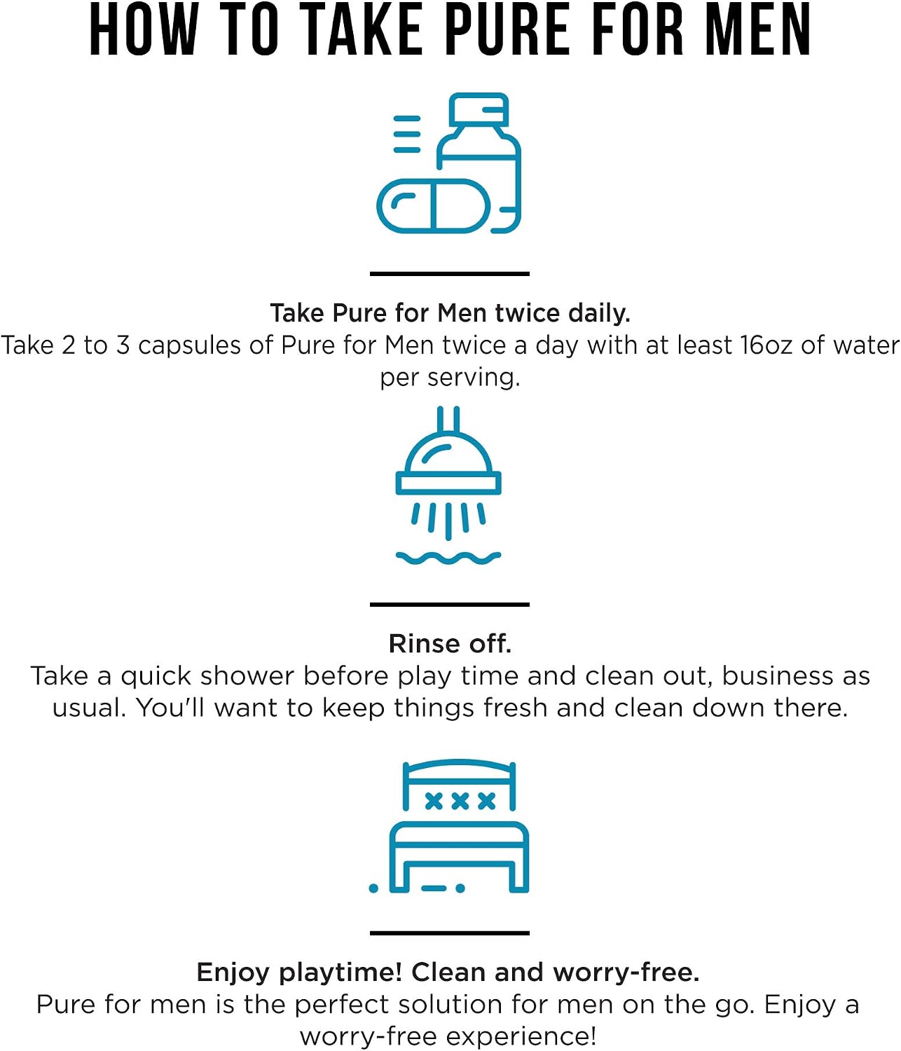 Pure for Men Supplements, 120 Count
