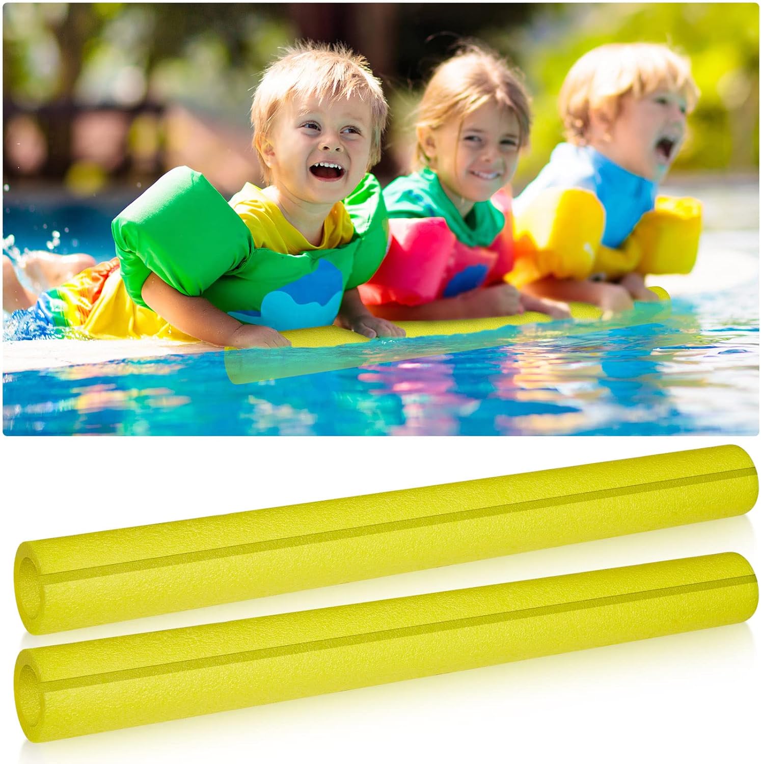 Hanaive 2 Pcs 40 Inch Jumbo Pool Noodles Bulk Pool Noodles