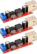 Double USB DC-DC Step Down Converter 6V-40V bis 5V 3A Buck Spannunswandler Charge Power Supply Module (3 Pack)