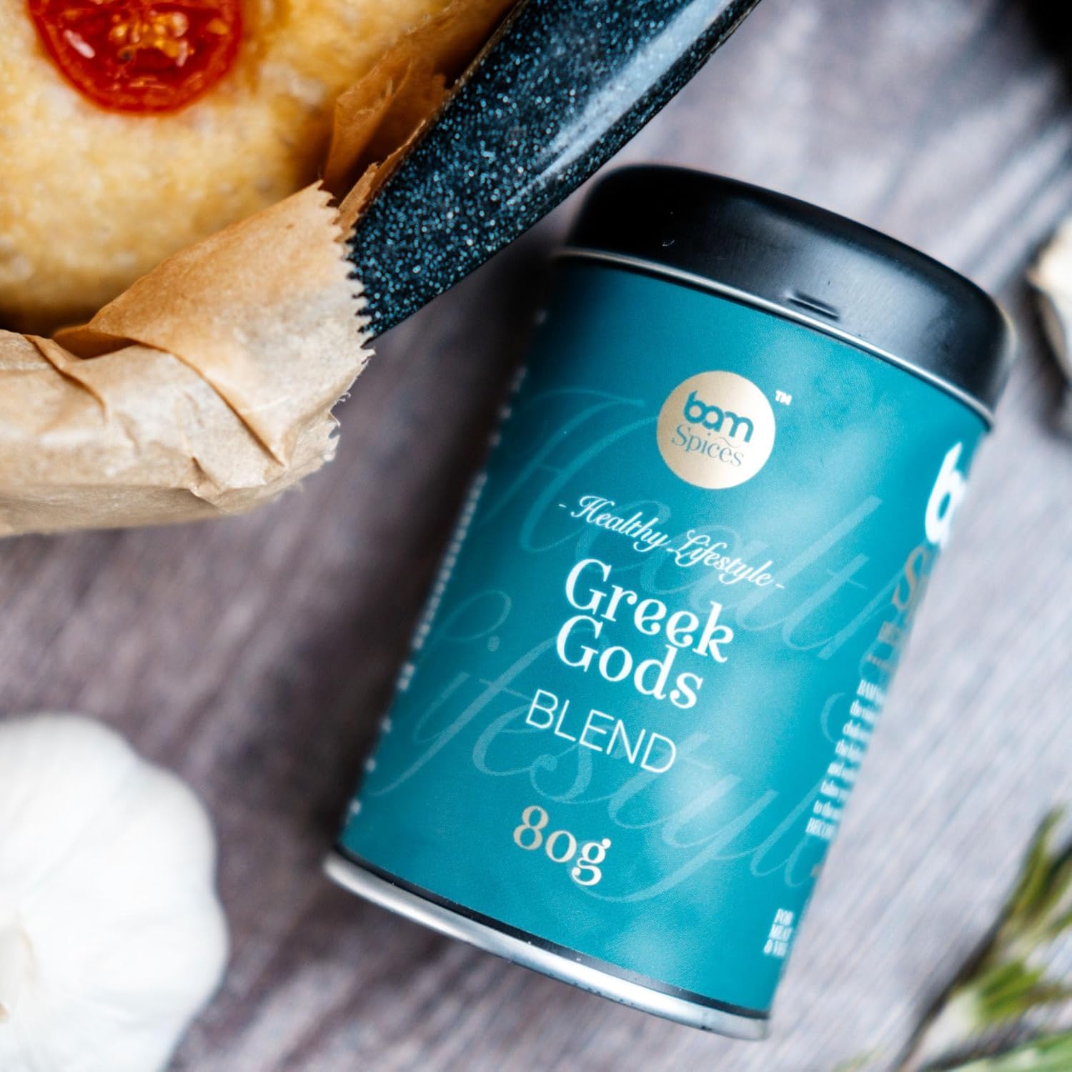 BAM Mélange d'Épices – Pour Recettes Sucrées et Salées, Sans Gluten, Saveurs Naturelles, Sans Additifs – Dieux Grecs, 80 g