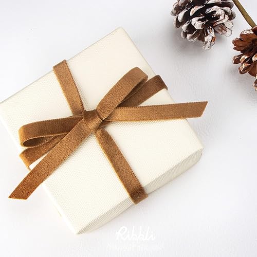 Miniatura 52 de Ribbli Cinta de terciopelo verde polvoriento, doble cara, carrete de 1 pulgada, cinta verde de 10 yardas, uso para adornos de árbol de Navidad