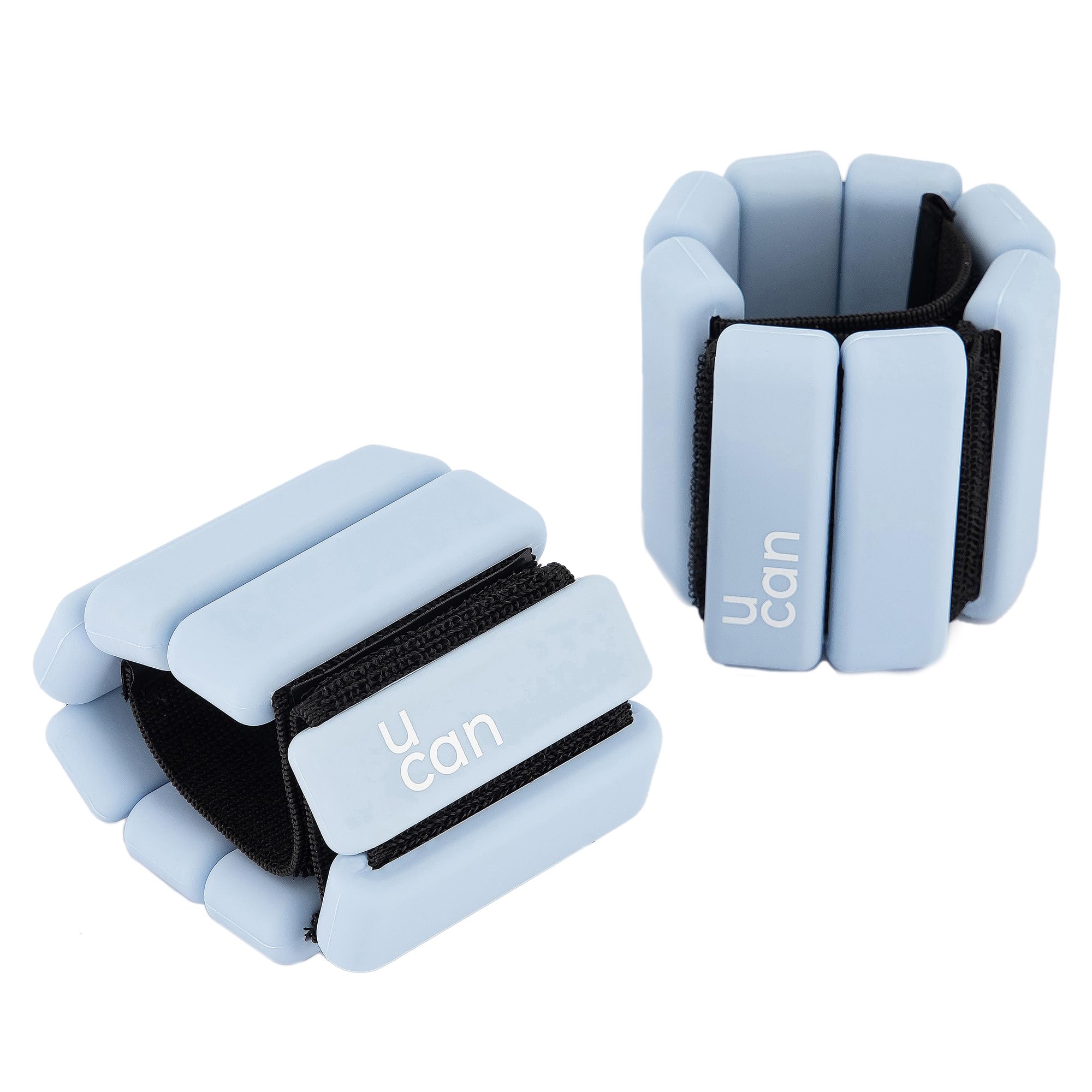 U can - Pesas para Tobillos y Muñecas | Polainas de Silicon de Medio o Un Kilo (0.5-1.5 kg) para Pilates, Yoga y Fitness | Muñequeras y Tobilleras con Peso | Varios Colores - 0.5 KG - AZUL