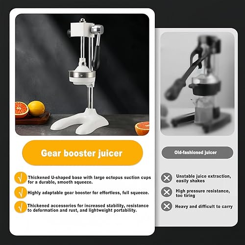 Miniatura 2 de Exprimidor de cítricos de hierro fundido, máquina de exprimidor de prensa de mano, Procesadores de alimentos Manual de acero inoxidable Prensa de