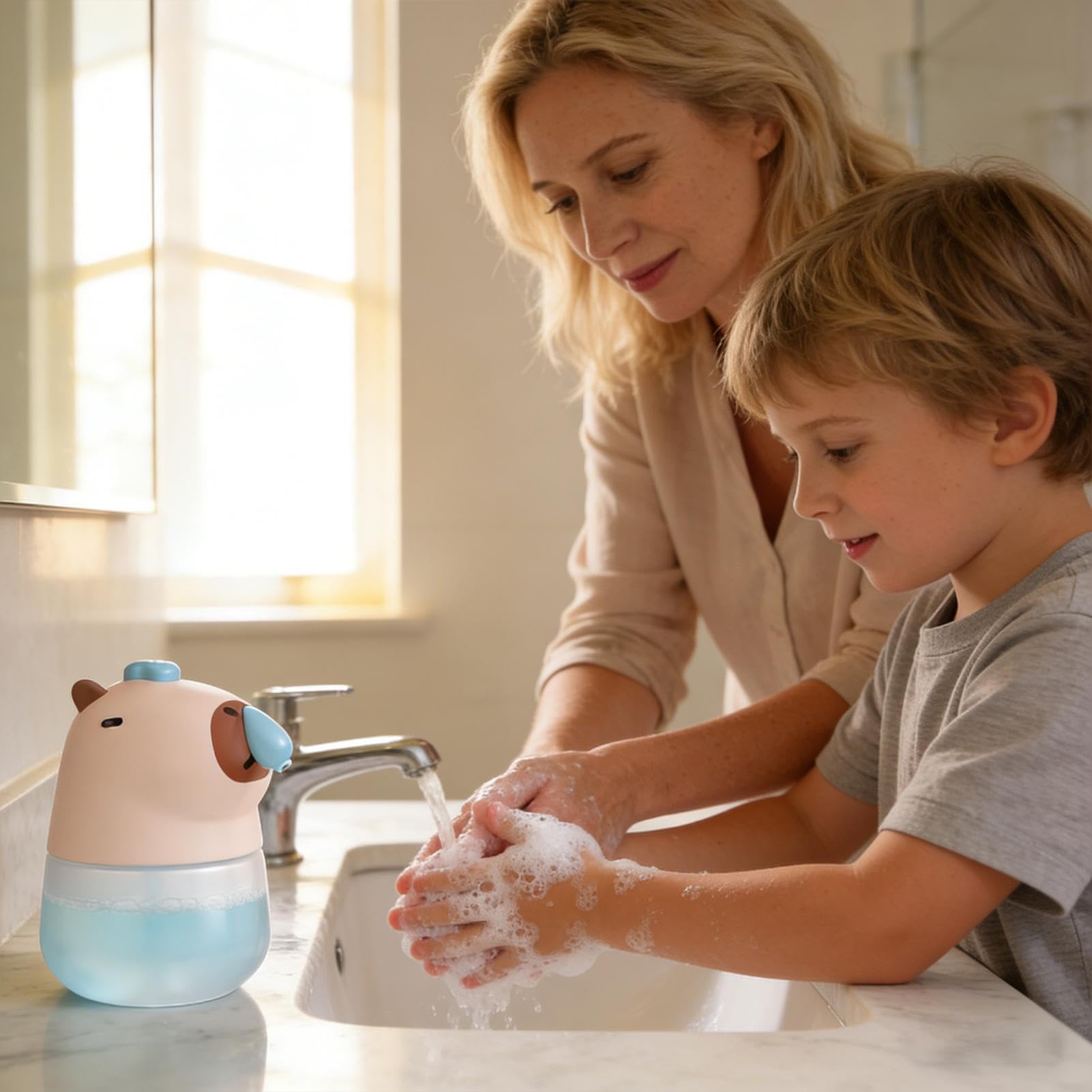 Dispensador Automático de Jabón en Espuma Con Forma De Capibara Recargable