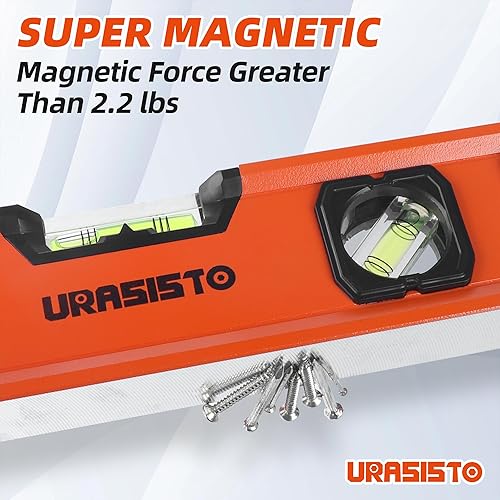 Miniatura 3 de Juego de 5 niveles de alcohol de 10", 16", 24", 32", 48" con nivel de torpedo magnético, medición de burbujas de 4590180, niveles de aleación de