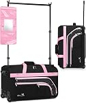 Dance Sac avec sac de vêtements, 23" Sac àuffle professionnel avec sac à main pour la danse & Mirror Hook.Compartiments polyvalents, Système stable amélioré pour la danse, Récital, Voyage, Santé