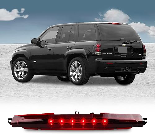 Tercera tercera luz de freno trasera compatible con Chevy Trailblazer GMC Envoy Buick Rainier Ascender Bravada Center Cargo Trasera LED de montaje