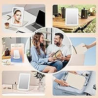 Vista 53 de FUNTOUCH - Espejo de maquillaje de viaje, recargable, con 72 luces LED, portátil, 3 modos de iluminación, pantalla táctil regulable, de tocador