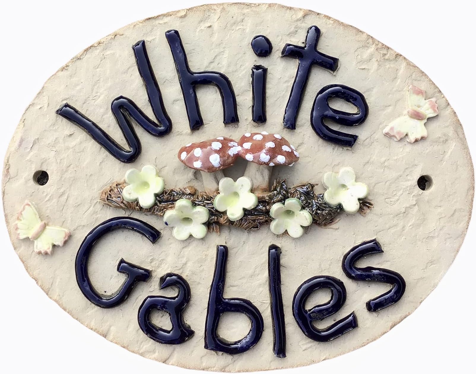 House name plaque, ceramic address plaque custom door sign