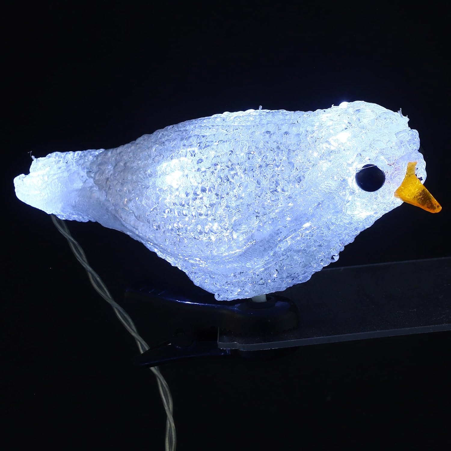 SUPVOX Solar LED Robin String Lights 5pcs Lamp String for Garden Patio Outdoor Decorative Solar-Powered Scene Lighting