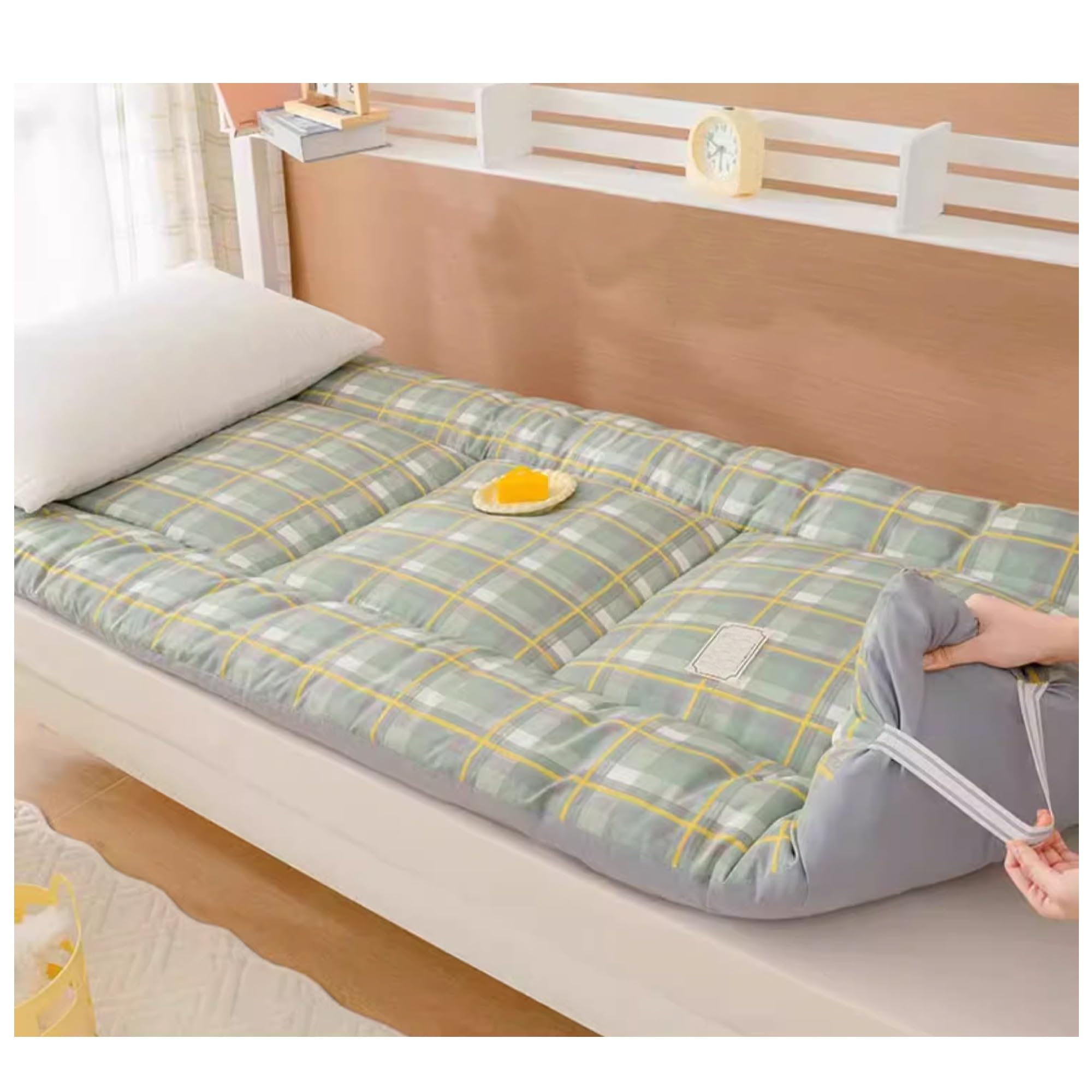 Matelas Futon Pliable Double Matelas De Sol Moelleux pour Camping Matelas De Sol Enroulable Pliable Et Minimaliste