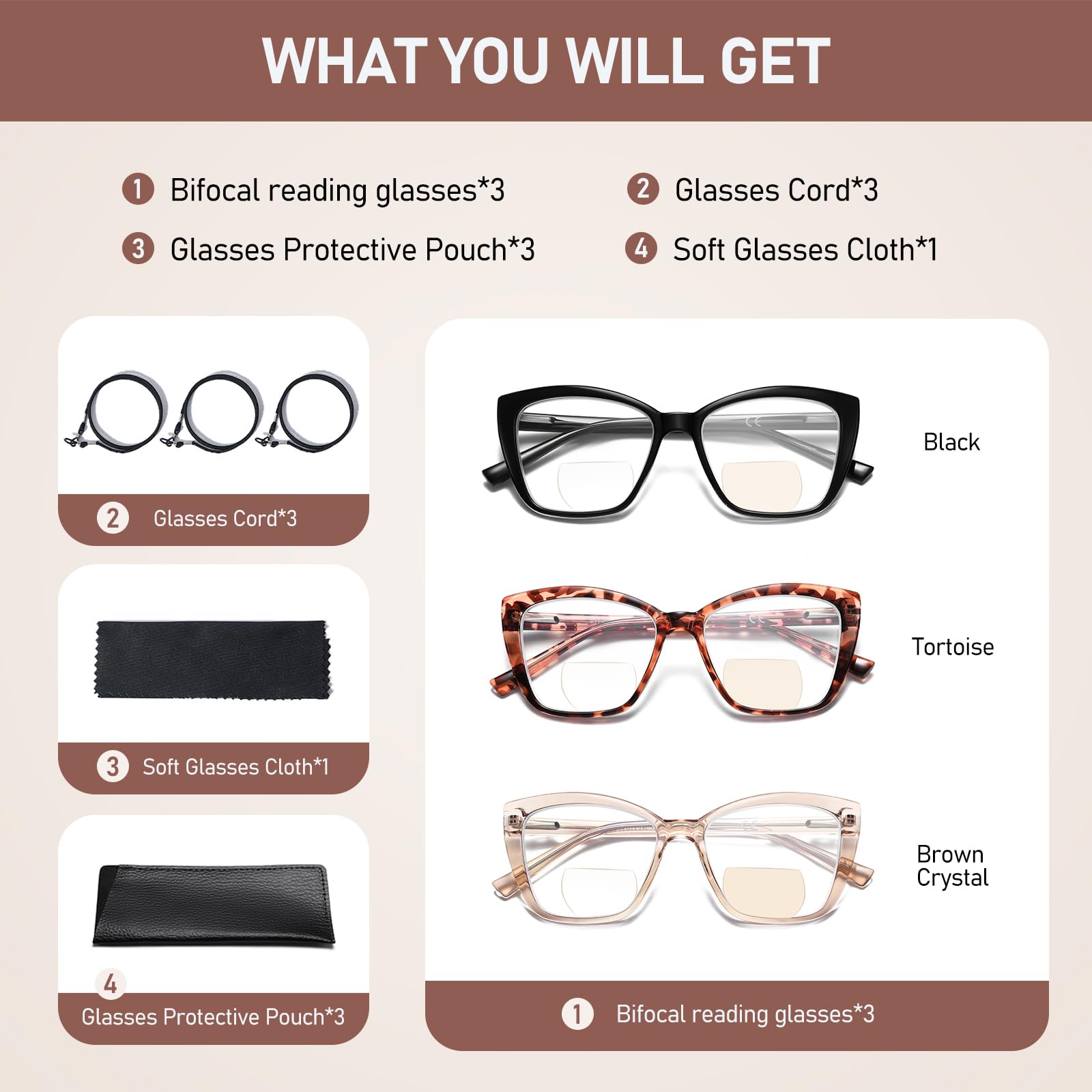 PT2001 Bifokale Lesebrille für Damen, Katzenauge, Blaulichtblockierung, große Größe, für Computerleser, transparente Gläser