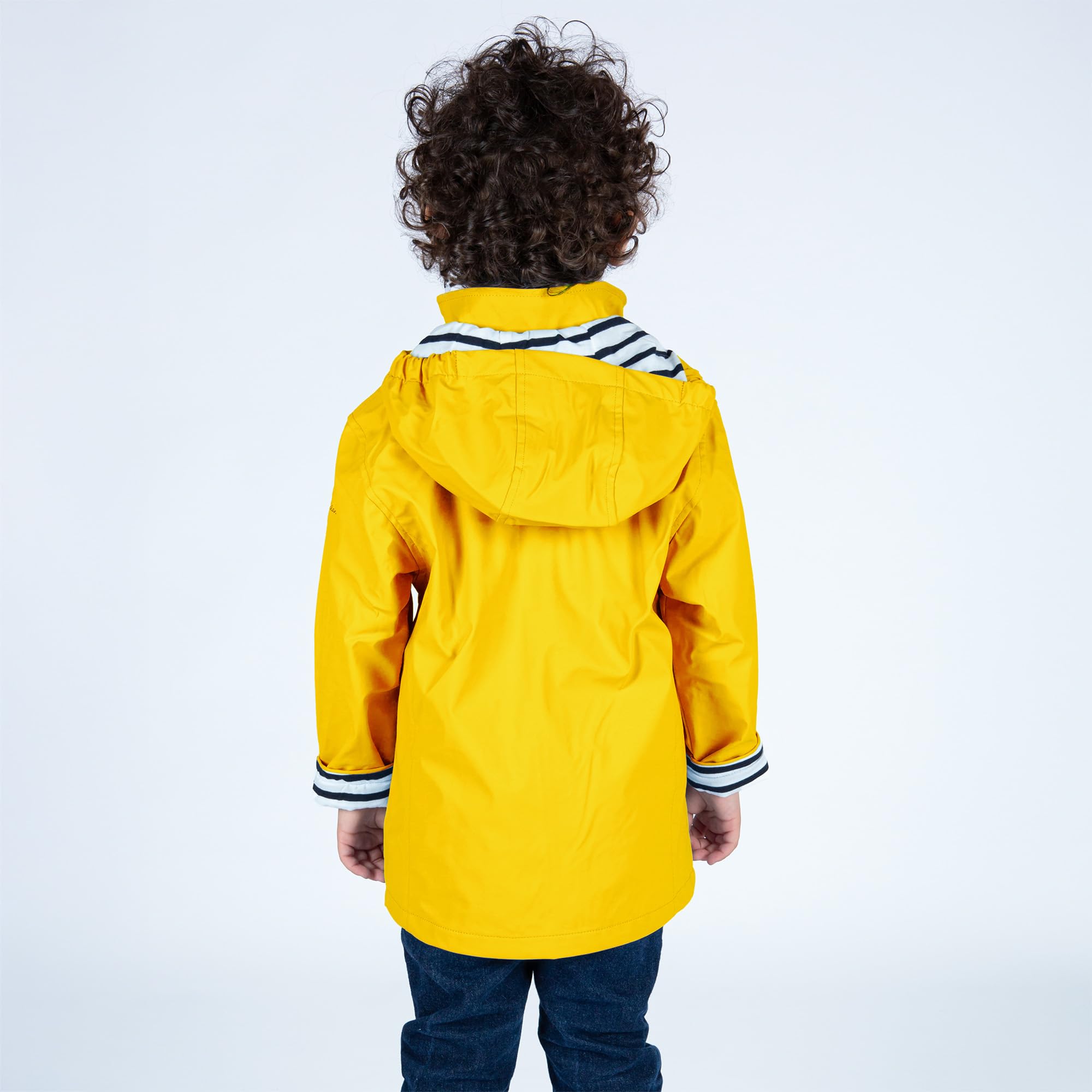 Breizh Ocean - Ciré, Imperméable Enfant - Création Française LANNION Mixte, Garçon ou Fille - Impermeable Intérieur Rayé Style Marinière - Manteau Enfant Garcon ou Fille de 1 à 14 ans