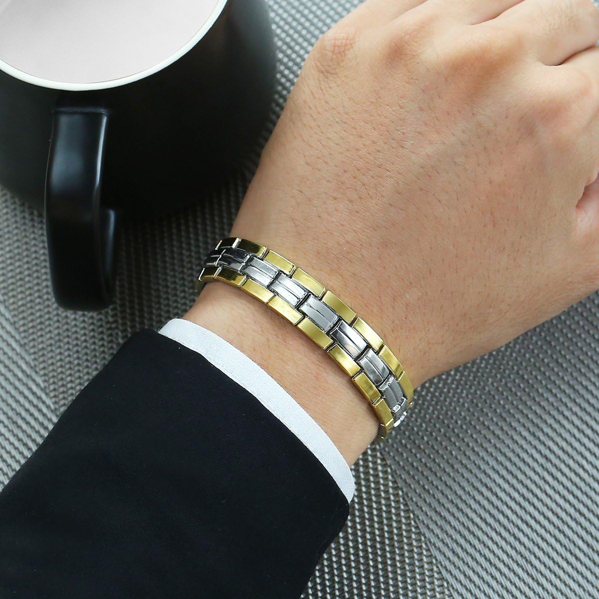 Bracelet magnétique en Acier Inoxydable pour Femme avec flèche Doré Argenté 13 mm