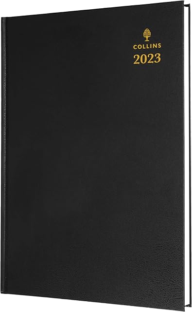 Collins Desk Diary A5 Week to View Black 2023