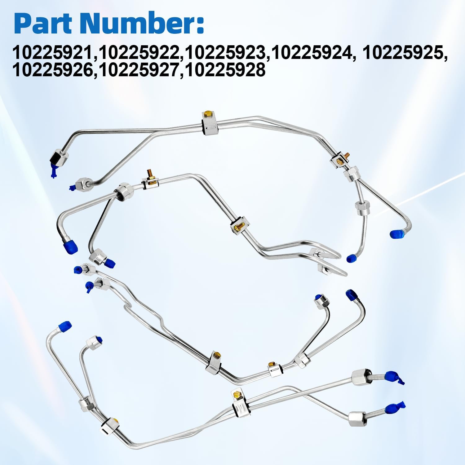 8 PCS 10225921 10225928 Fuel Lines Compatible with Chevy 6.5L Turbo Diesel DS Fuel Injection Line Set 1994-2001