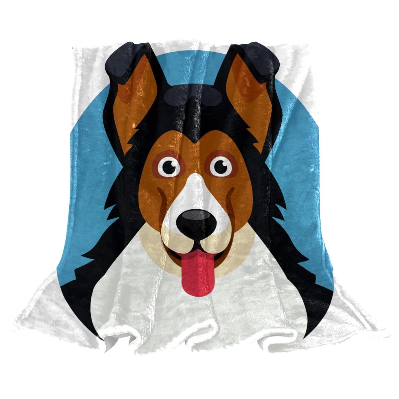 Couverture Polaire Chien Animal Couverture Plaid Chaude Douce pour Lits Canapés Chaises Divans 150×200cm