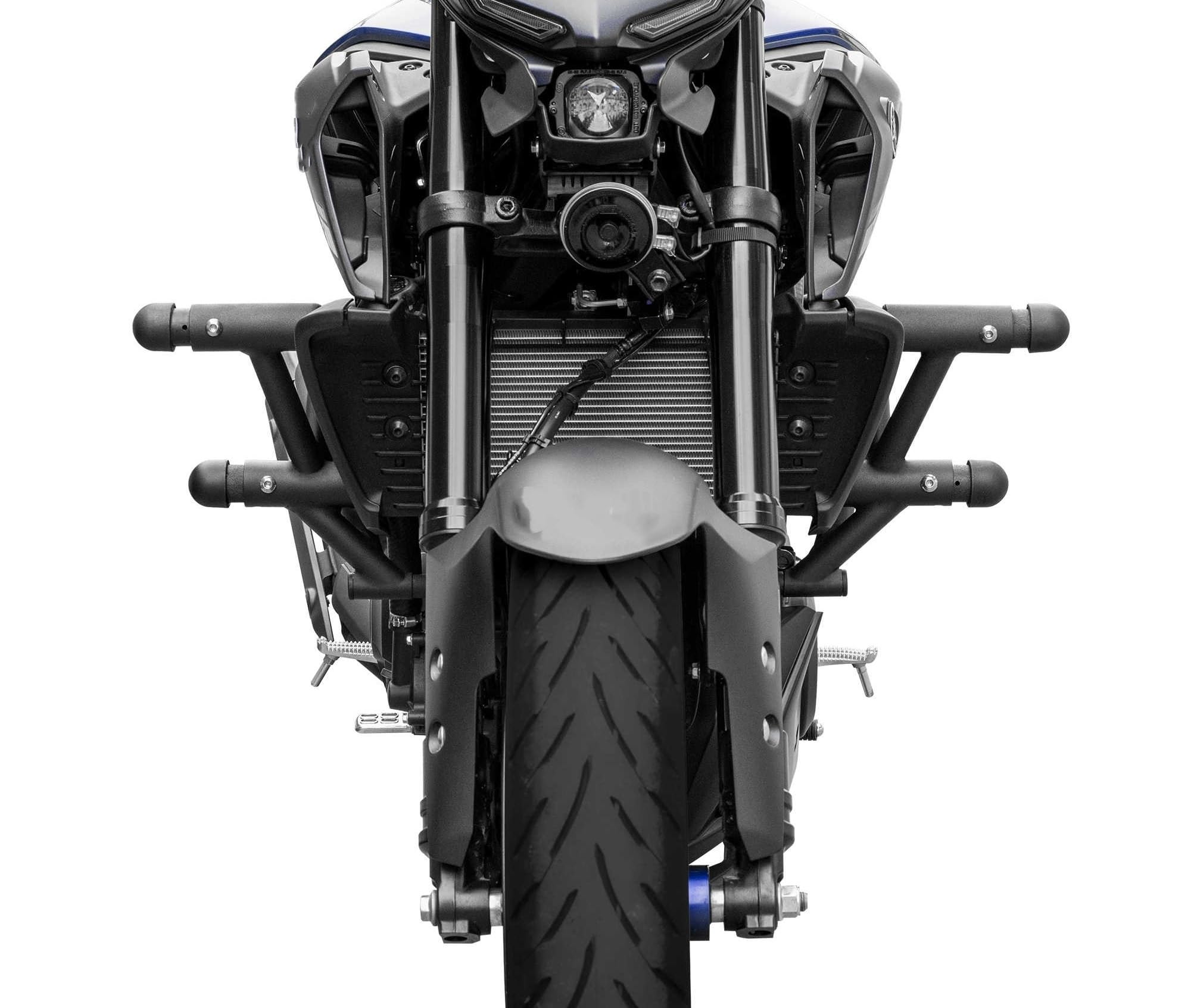 Zderzaka Motocykl Pasuje Do Zderzaka Pasuje Do Yamaha MT03 Ze Stali Węglowej Konkurencyjne Zawieszenie Sprężynowe Rama Zapobiegająca Upadkowi Motocykl Ochraniacz Zderzaka(Spring style)
