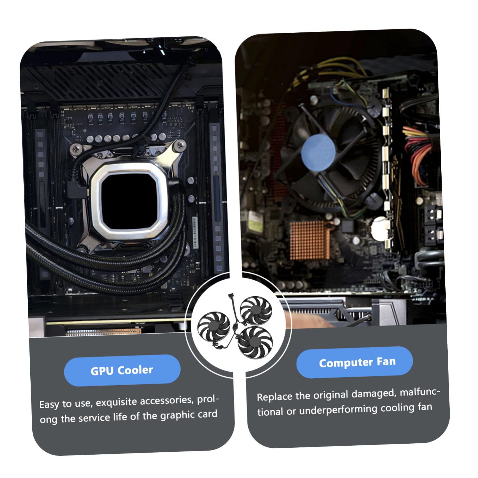 HOMSFOU Dissipatore Gpu Ad Aria Per Computer Compatibile Cfud Raffreddamento Resistente Corrosione e Deformazione Della Pasta Termica