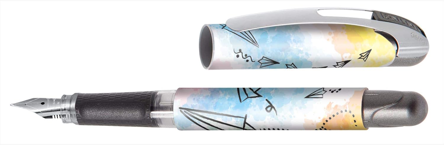 Online College 12497/3D Fountain Pen with Iridium Nib M (Medium) Paper Planes Pack of 1