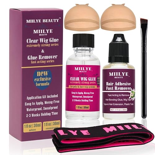 MIILYE BEAUTY Clear Wig Bond Glue 1oz Kit