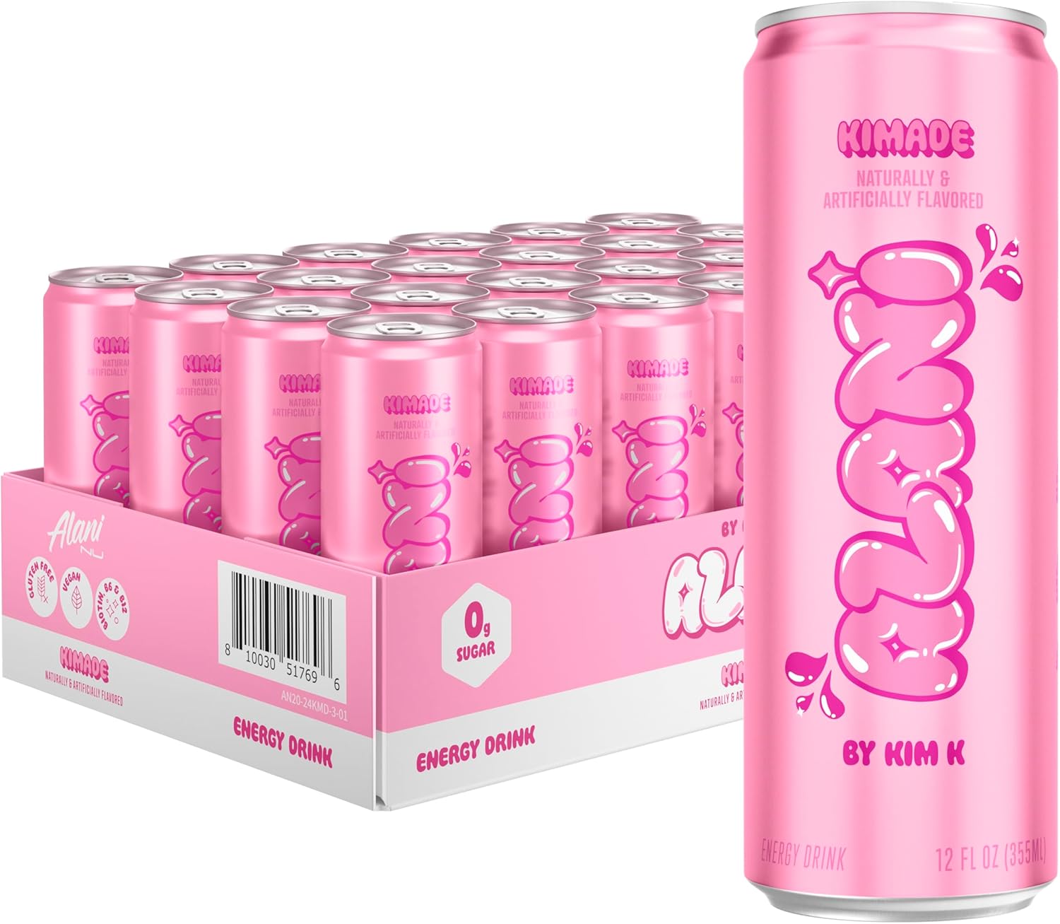 Alani Nu KIMADE Sugar Free, Low Calorie Energy Drinks
