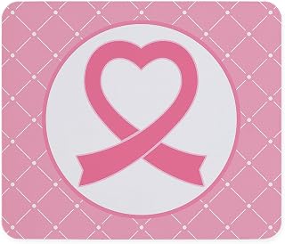 CafePress Breast Cancer Pink Awareness Heart Non-Slip Rubber Gaming Mousepad