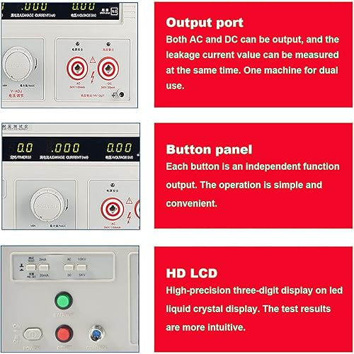 Miniatura 5 de INTSUPERMAI Probador de resistencia de aislamiento Probador de resistencia de aislamiento ACDC 100VA 5KV Instrumentos de prueba con pantalla digital