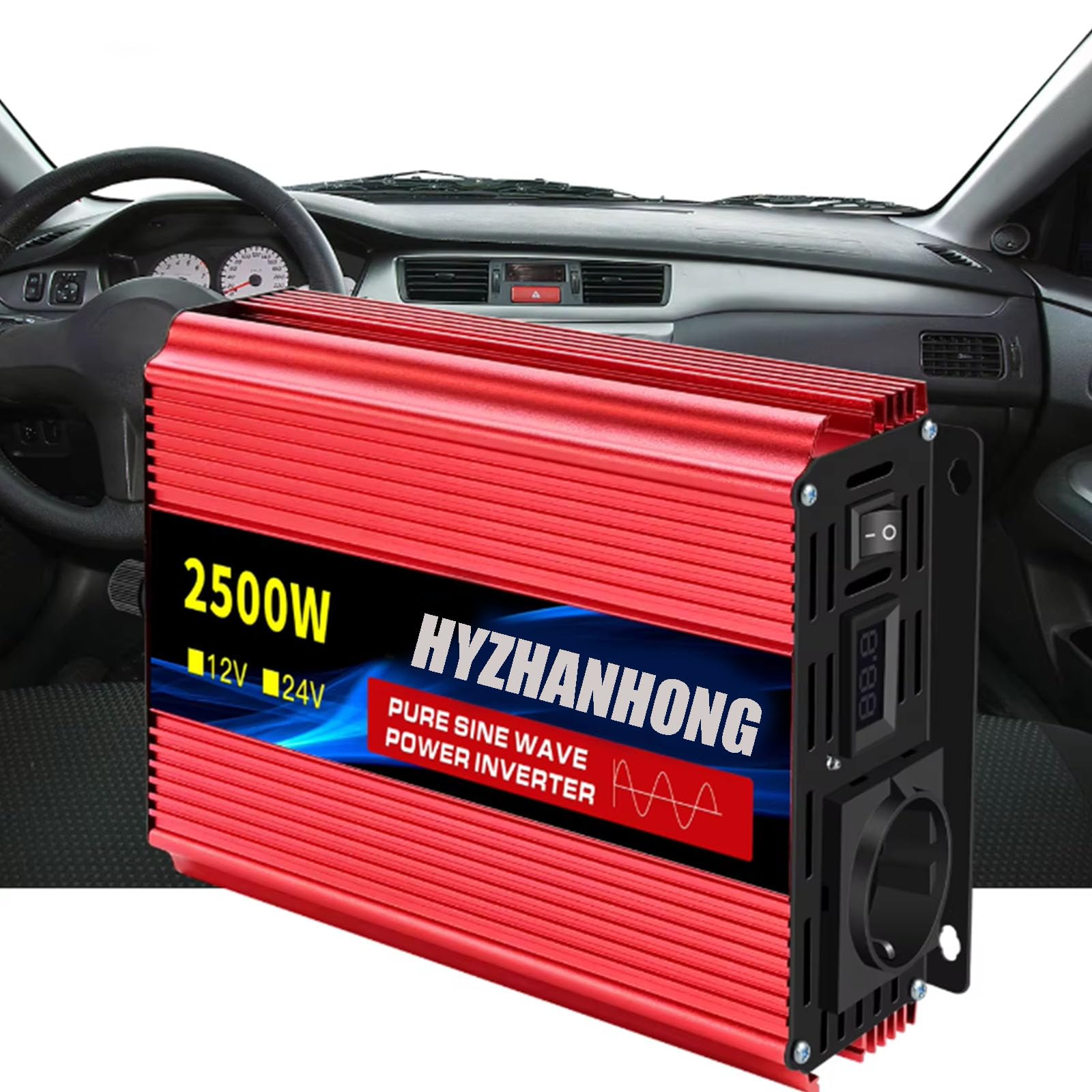 Onduleur pur sinus 2500W 12V 220V convertisseur de tension pour camping-car