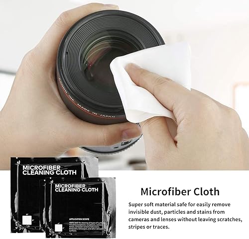 Miniatura 4 de Kit profesional de limpieza de cámara DSLR de KuuZuse con hisopos de limpieza APS-C, paños de microfibra, bolígrafo de limpieza de cámara, para