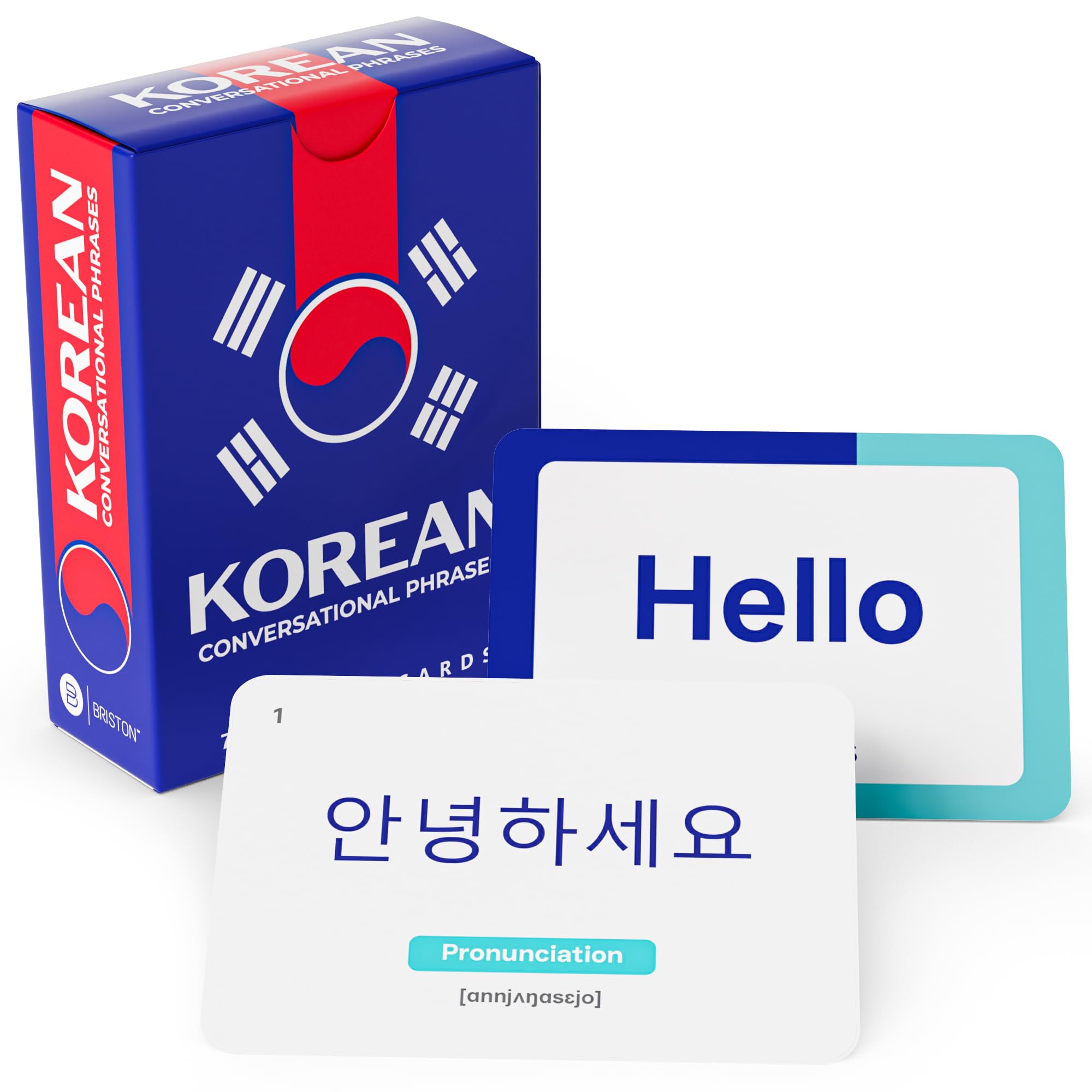 Korean Conversational Phrase Flash Cards - 75 Beginner Sayings for Travel, Memory, Quick Reference - Educational Language Learning Resource Tool - Fun Play - Kids, Students, Classroom, Homeschool