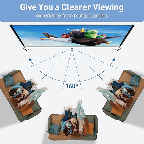 Miniatura 5 de VISULAPEX Projector Screen with Stand,100 inch Portable Projection Screen, 169 Rear Front Projections Movies Screen with Carry Bag, for Indoor