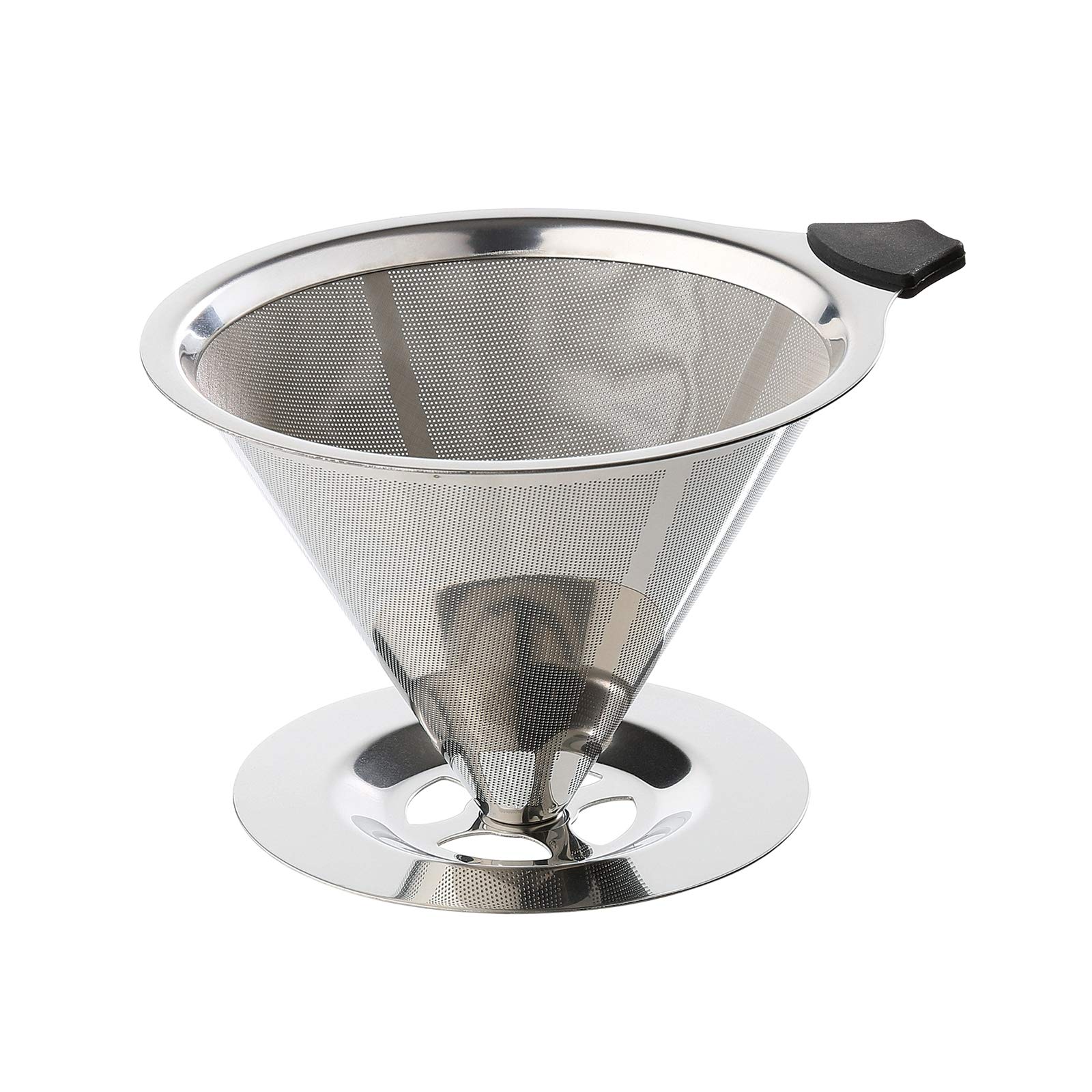 Cilio Dauerfilter für Kaffee mit Standfuß Edelstahl
