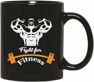 Gift for Fitness Lovers Workout Bodybuilding Fight Motivate 11oz 15oz Black Coffee Mug