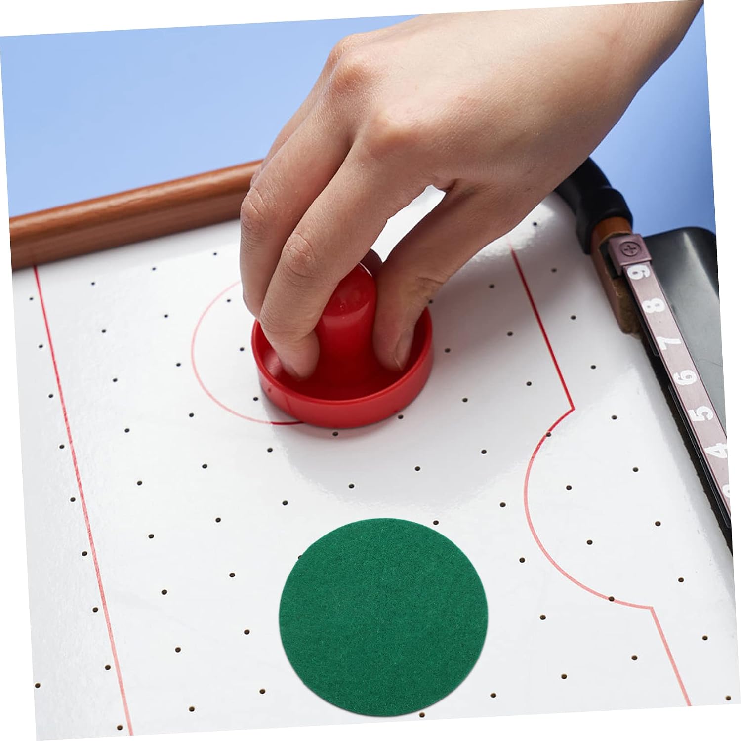UKCOCO Air Hockey Game Accessories 10pcs Round Pusher Felt Hockey Table Replacement Parts