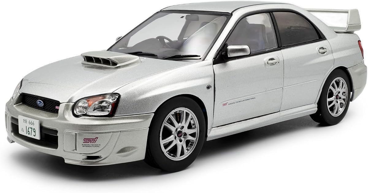Solido 1:18 escala Subaru Impreza WRX STI Premium efecto plateado 2003 modelo de coche fundido a presión S1812303