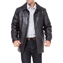 BGSD Men Samuel New Zealand Lambskin Leather Car Coat Also available in Big and Tall and Short