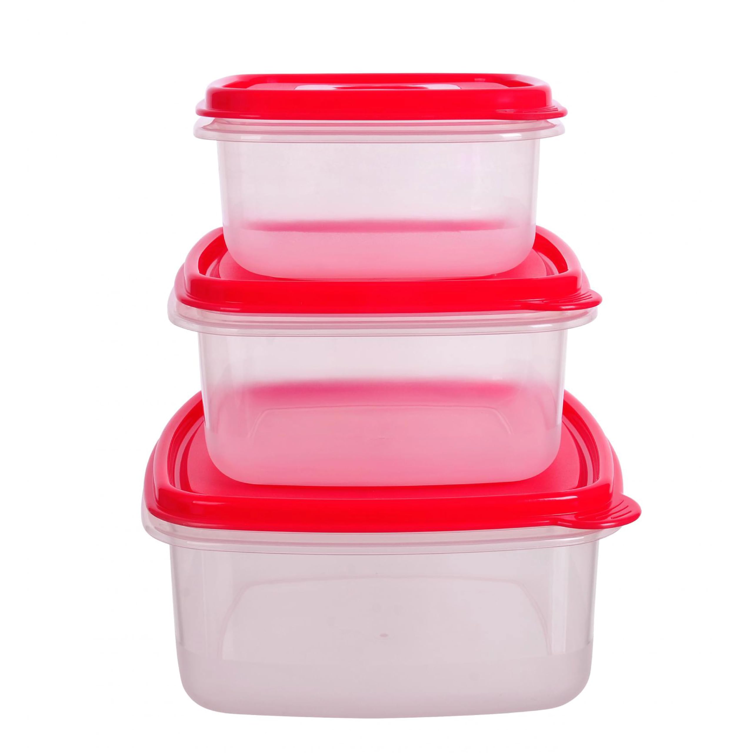 Homeshopa.com 3 Pack Square Containers (950Ml, 1.5, 2.5L) Homeshopa Plastic Food Storage Containers, 3 Pack 950Ml, 1.5, 2.5L Square Leakproof Airtight Bpa-Free Reusable & Stackable Meal Prep Lunch Boxes, Microwave Freezer Dishwasher Safe