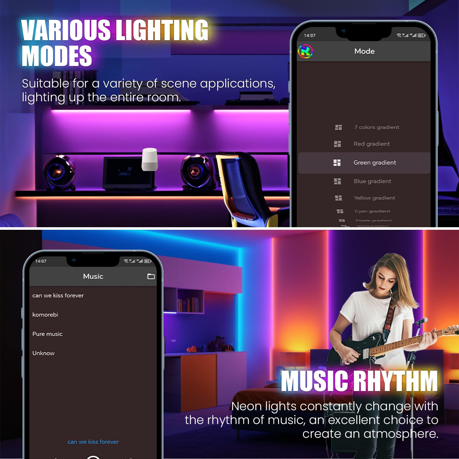 Dimmbar RGB Neon Stripe，24V 30M 1800LEDs Silikon Flexibler LED Streifen,Bluetooth Musik Sync Timer-Einstellung Neon LED Lichtband mit 44 Tasten Fernbedienung für Allerheiligen,Weihnachtsfeier
