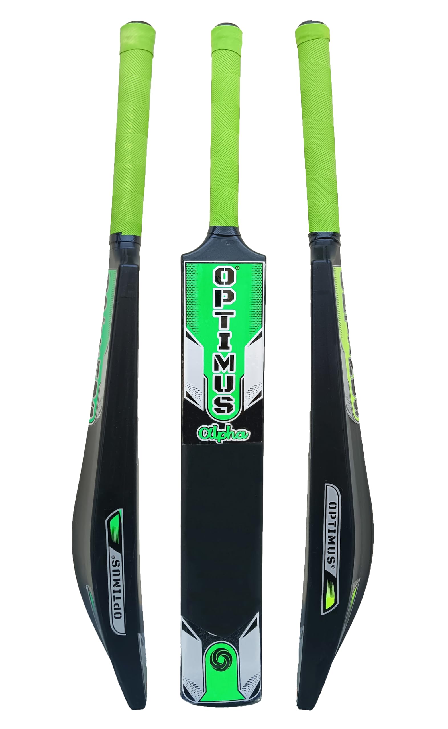 Optimus® Alpha Plastic Cricket Bat for Soft Tennis Ball Green 5 No