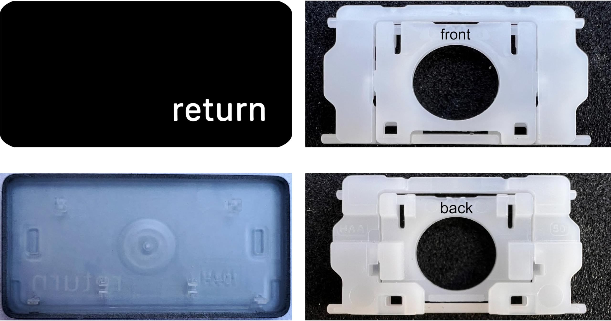 Replacement Individual Key Cap with Hinge for (M1 M2) MacBook Pro A2141 A2251 A2289 A2338 A2442 A2485 MacBook Air A2179 A2337 A2681 (Enter/Return Key)