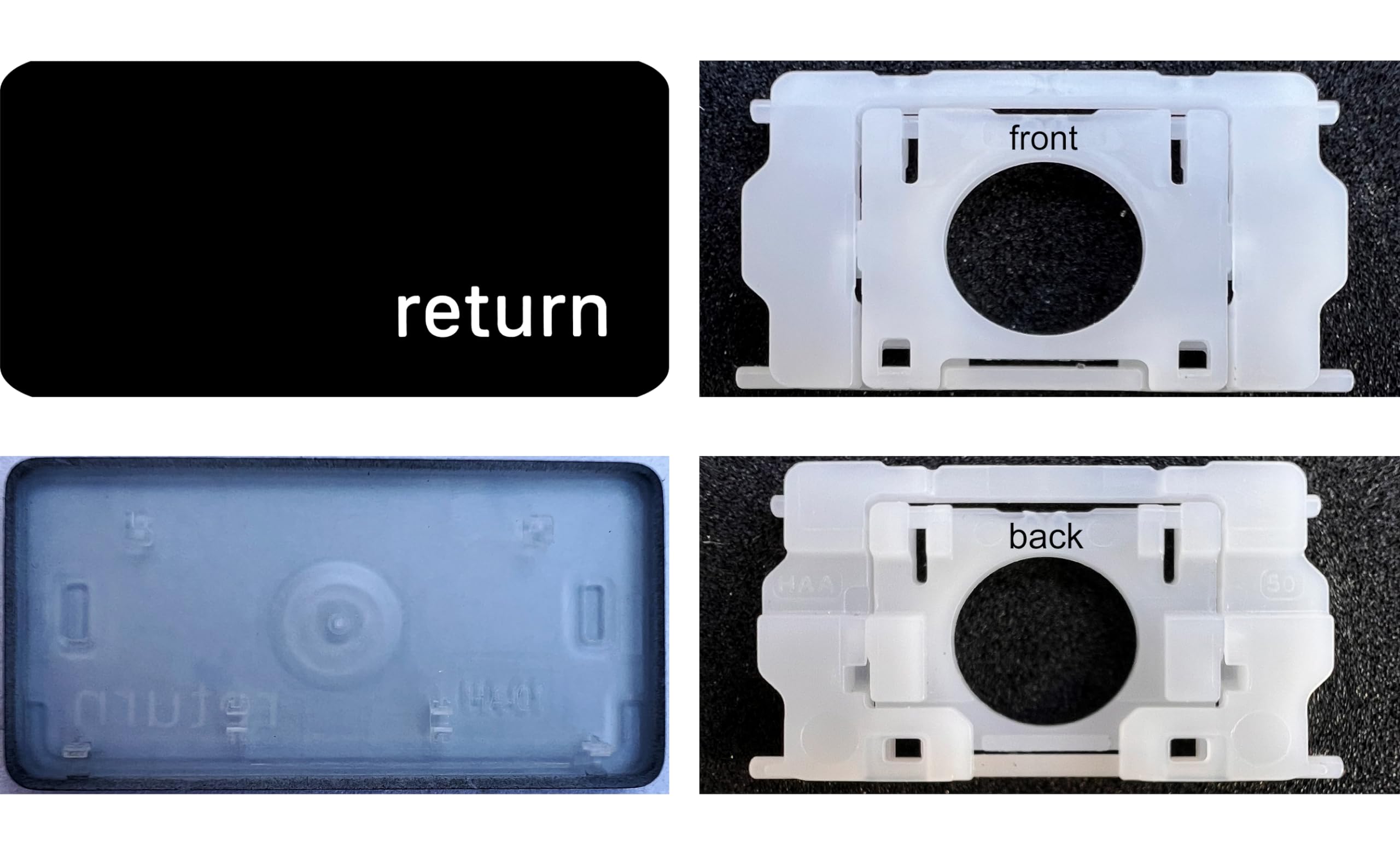 Replacement Individual Key Cap with Hinge for (M1 M2) MacBook Pro A2141 A2251 A2289 A2338 A2442 A2485 MacBook Air A2179 A2337 A2681 (Enter/Return Key)