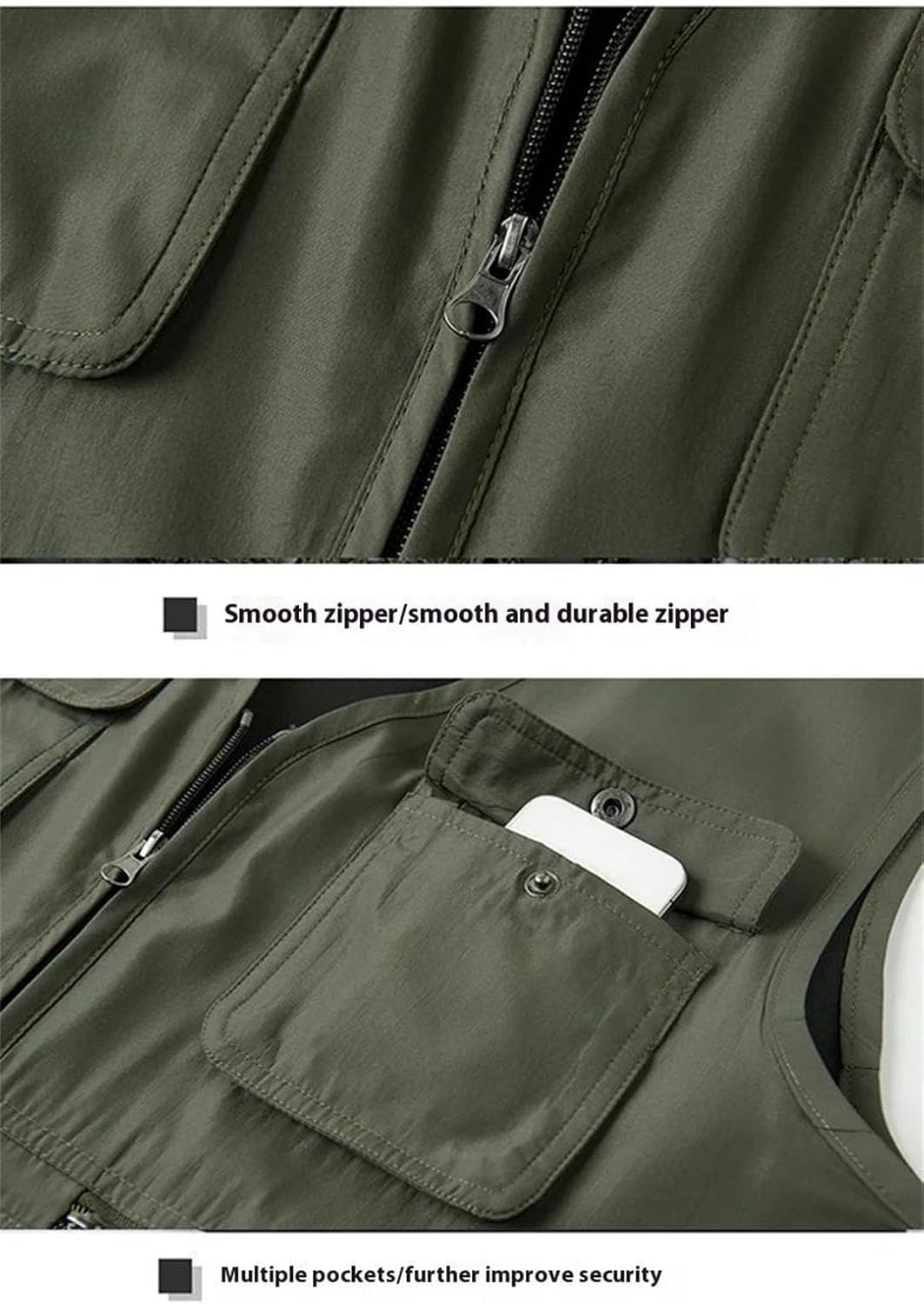 Men's Outdoor Breathable Multi Pocket Cargo Fishing Tool Vest