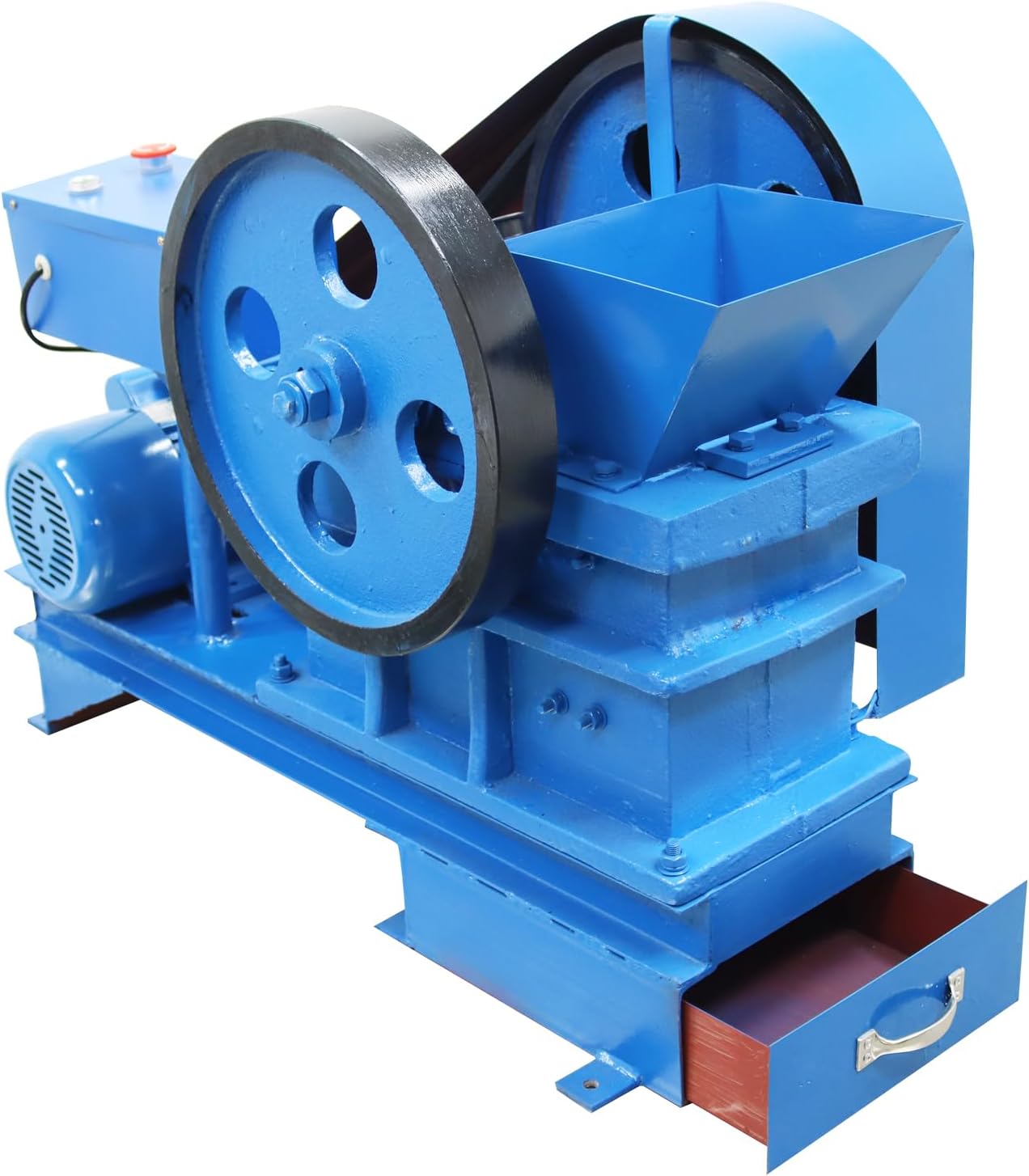 Rock Crusher 220V Mini Jaw Crusher Steel Stone Grinder Indutrial Shredder Can Crusher Rock Crusher Machine Ore Coal Stone 2.2KW Crushing Machine, 150x100 mm