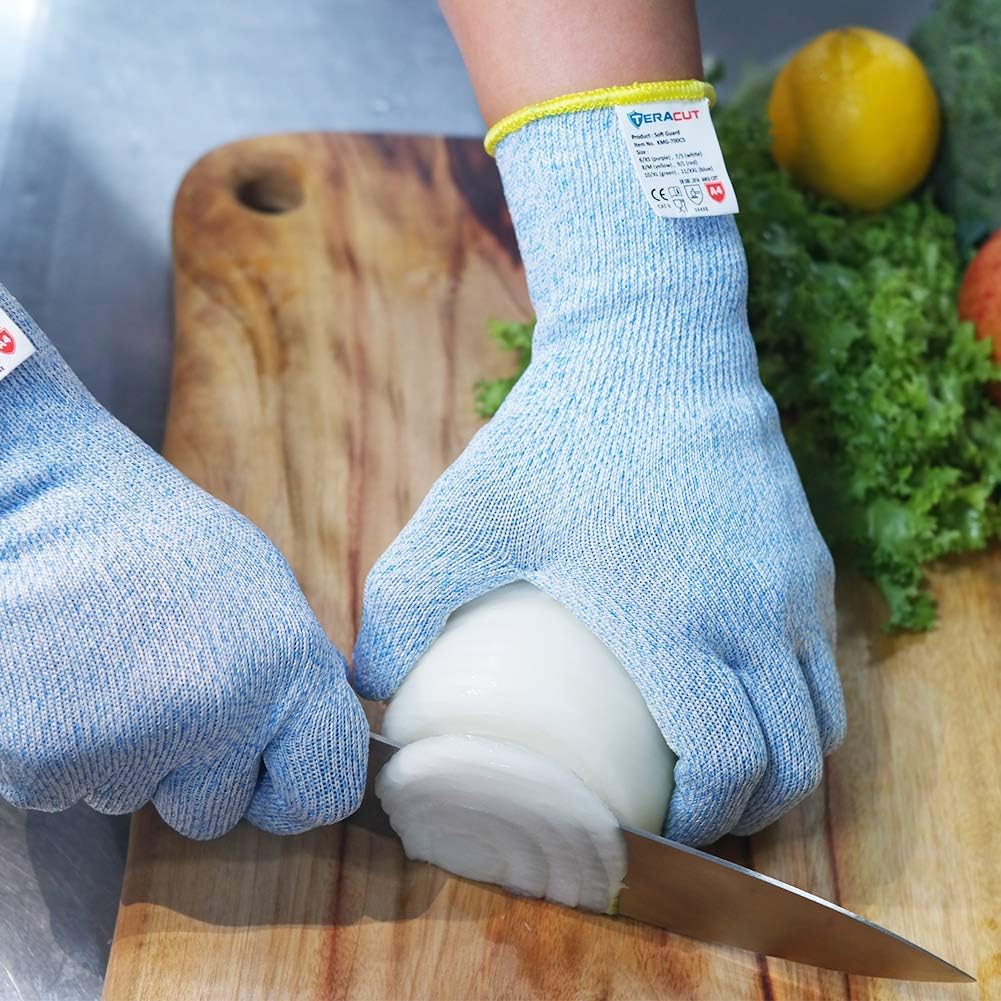 GLOVEWAY Cut Resistant Gloves - Ambidextrous, Food Grade, High Performance Level 4 Protection / 3 Pack