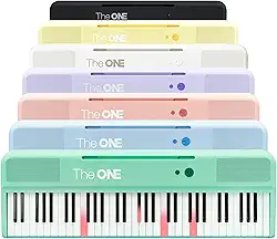 The ONE Teclado inteligente COR 61 teclas iluminadas teclado piano, piano elétrico MIDI para iniciantes com 256 tons, polifonia 64, luzes LED embutidas e aplicativos grátis (verde)