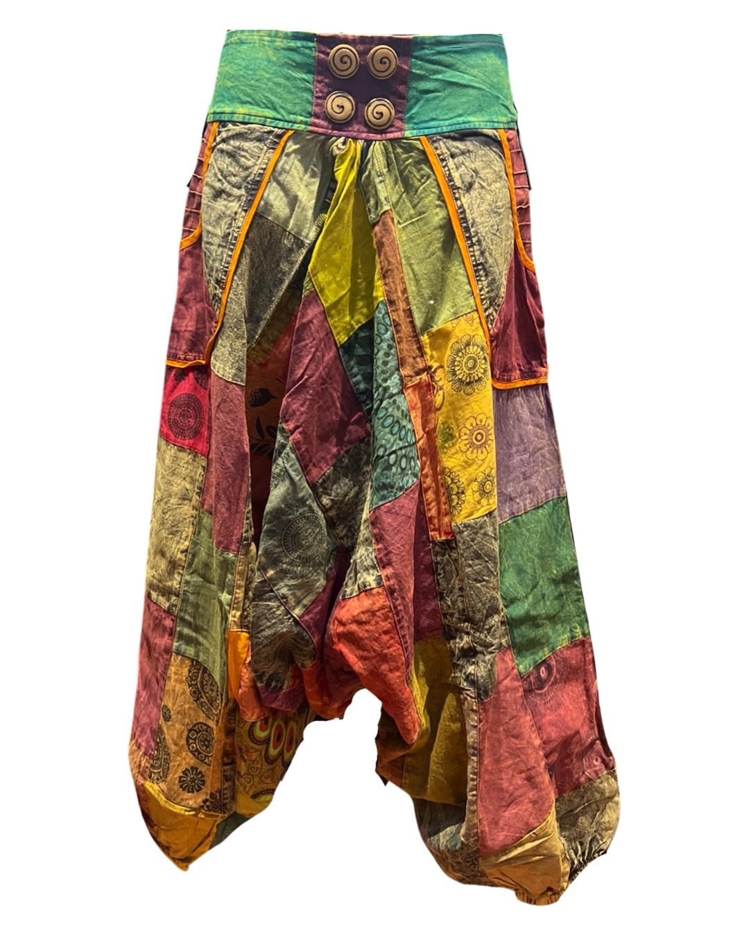 Sarouel Patchwork - Pantaloni etnici unisex con stampa etnica Sarouel Jogging Pantaloni etnici da yoga da donna