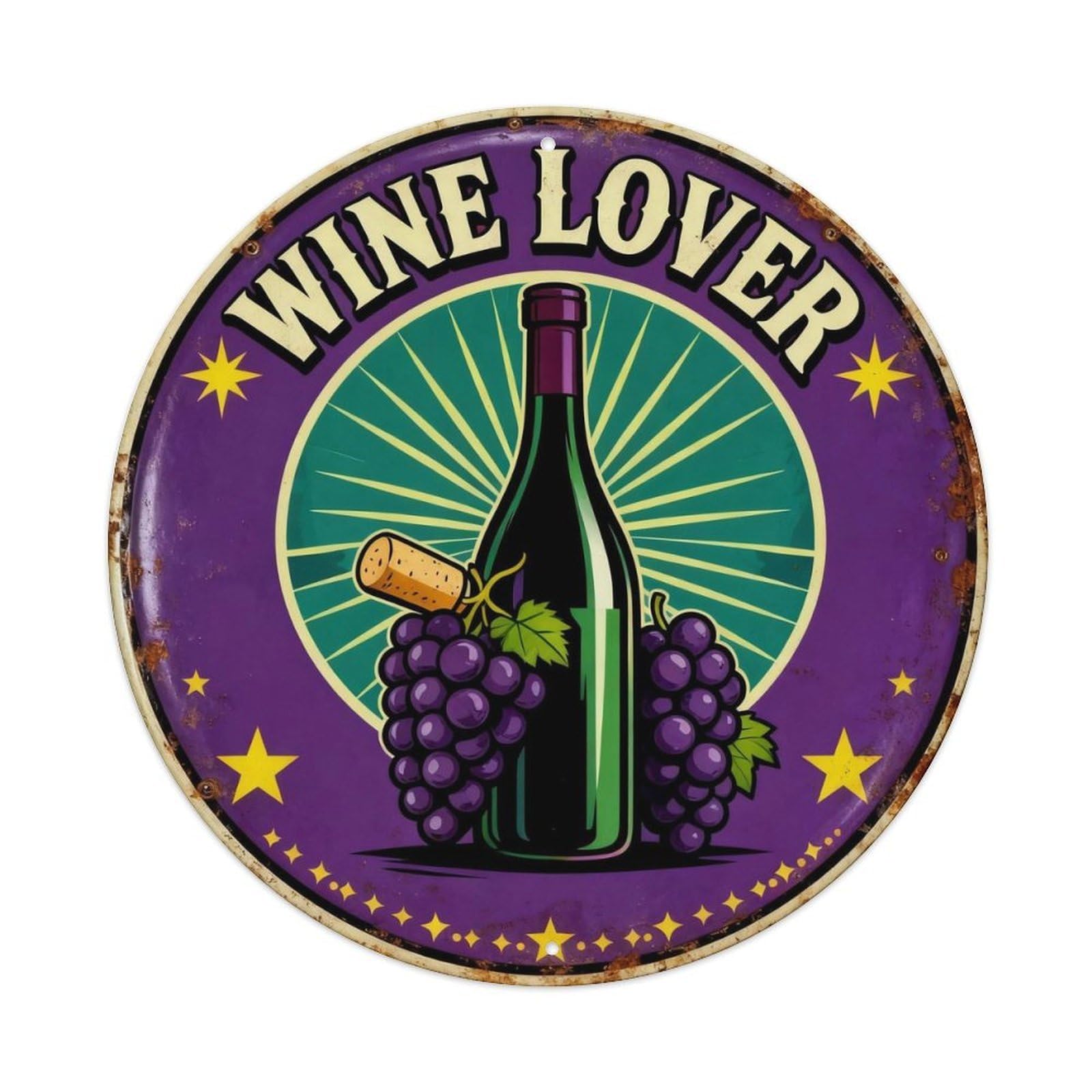 Wine Lover Kitchen Sign Metal Tin Sign Plaque