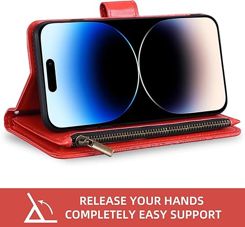 Miniatura 10 de Asuwish Funda de teléfono para iPhone 14 Pro de 6.1 pulgadas con protector de pantalla de vidrio templado y soporte para tarjeta de crédito,