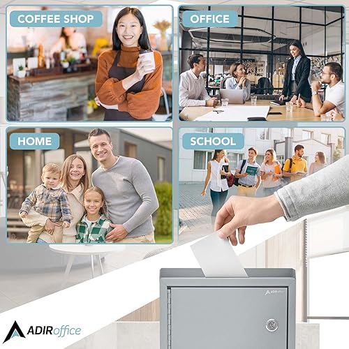 Miniatura 8 de Buzón de sugerencias de Adir Corp multiusos tamaño mediano gris